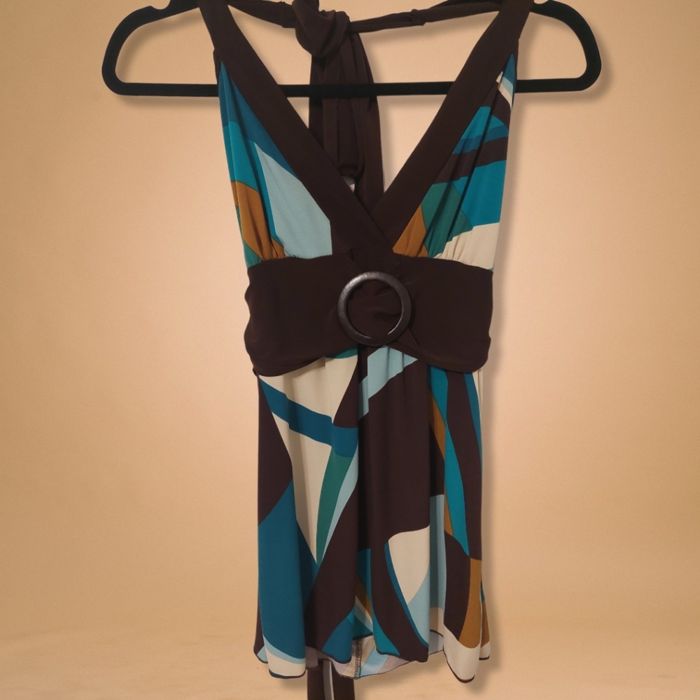 Papaya Neck Tie Dressy Blouse